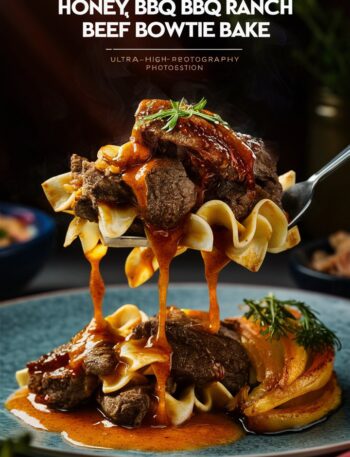 Zesty Honey BBQ Ranch Beef Bowtie Bake