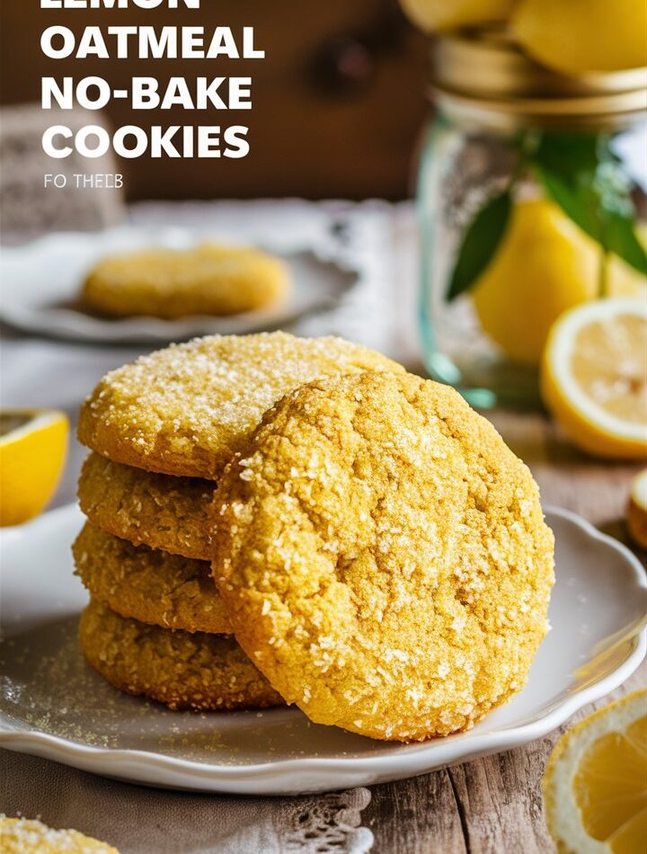 Lemon Oatmeal No-Bake Cookies – A Zesty, Chewy Delight Without the Oven