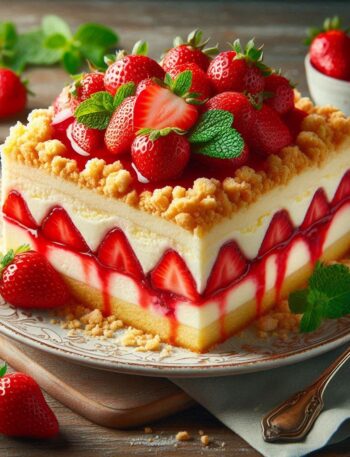 Strawberry Cheesecake Dump Cake