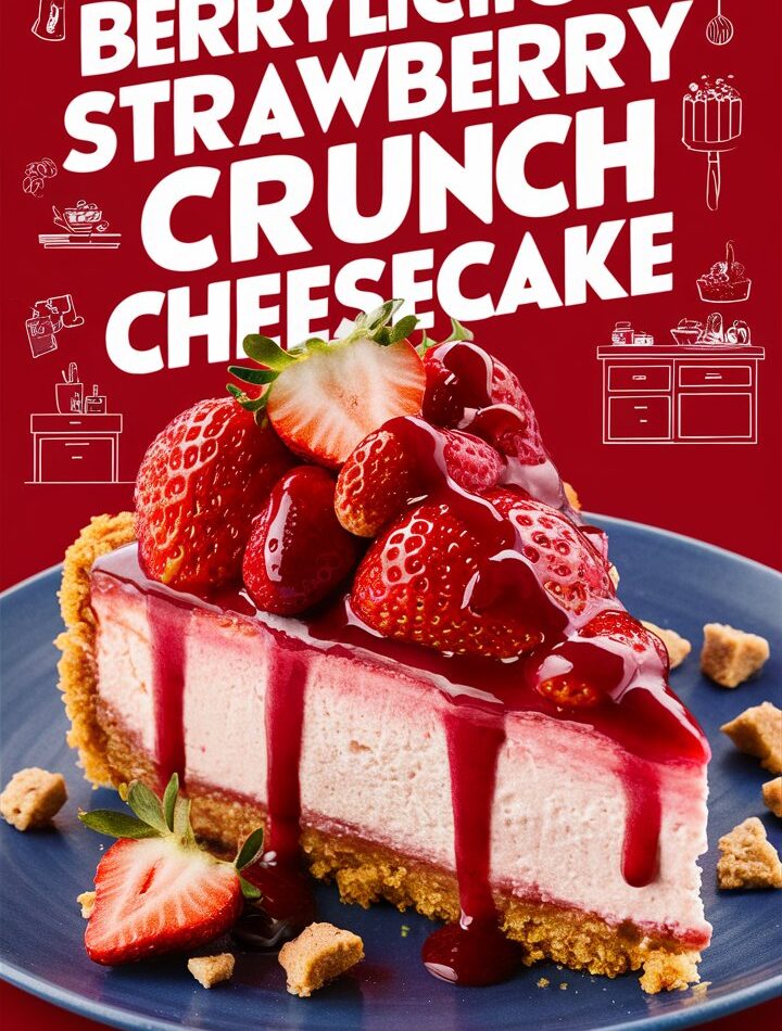 Berrylicious Strawberry Crunch Cheesecake