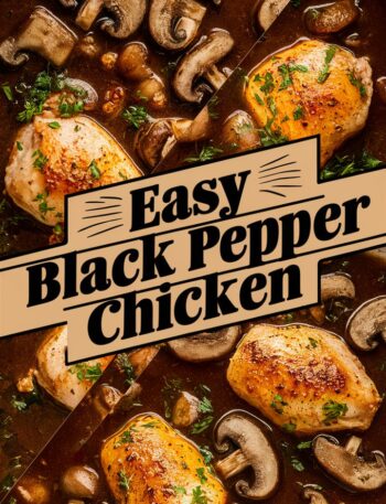 Black Pepper Chicken with Mushrooms