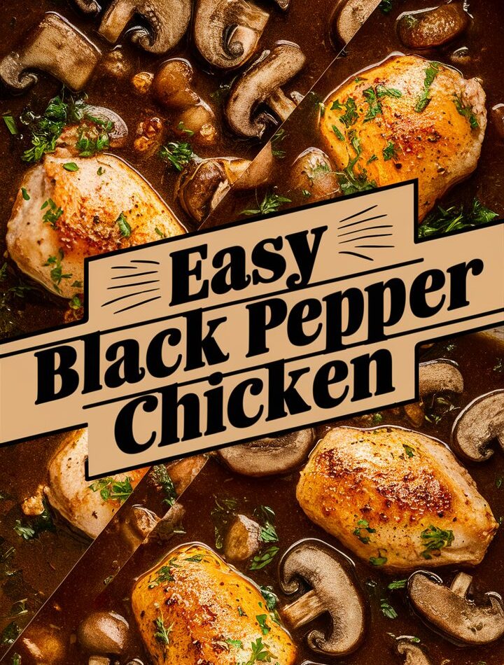 Black Pepper Chicken with Mushrooms