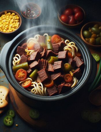 Crockpot Beef Tips and Noodles