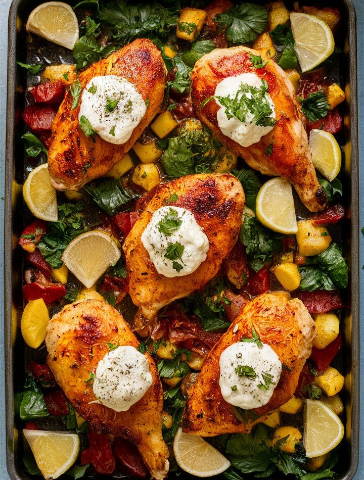 Hawaiian Chicken Sheet Pan Dinner