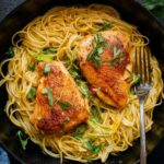 Lemon Garlic Butter Chicken with Parmesan Linguine