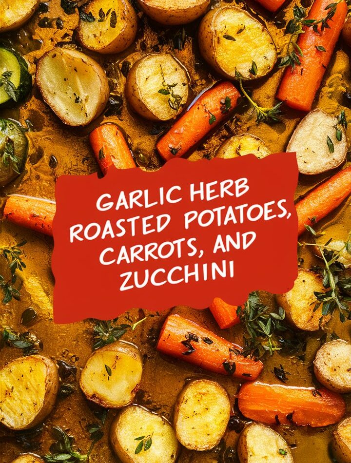 GARLIC HERB ROASTED POTATOES, CARROTS, AND ZUCCHINI
